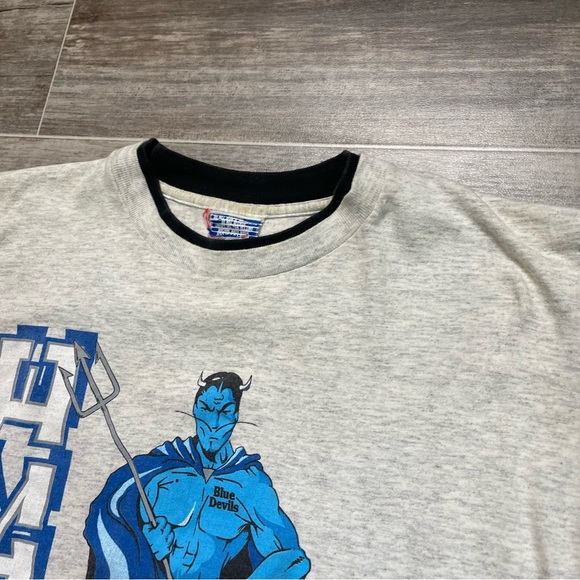 Vintage Duke Blue Devils T Shirt Double Sleeve - Picture 5 of 9